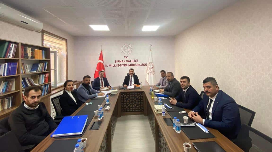 Şırnak il Milli Eğitim müdürümüz sayın Ahmet ÖZDEMİR başkanlığında Toplantı